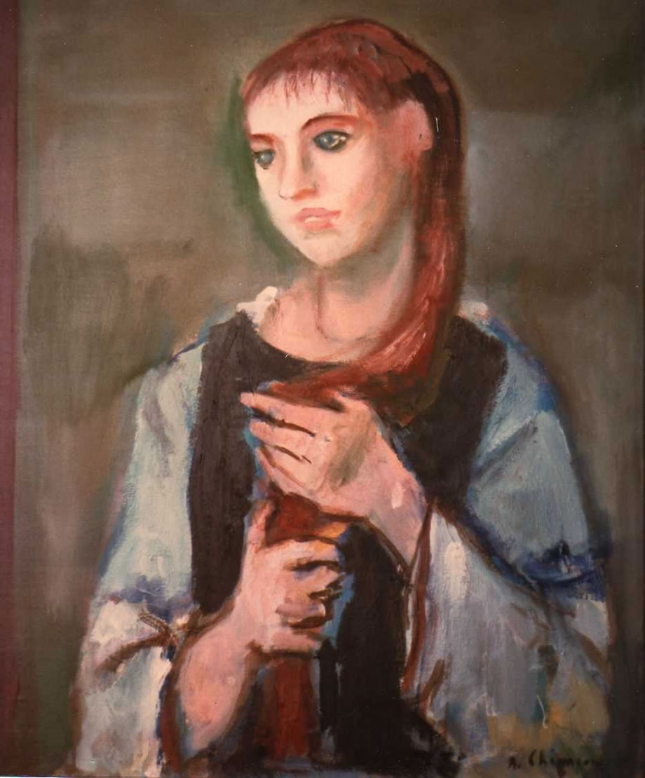Figura che liscia i capelli, 1983-’84, olio su tela, cm 60x50, Napoli, collezione privata